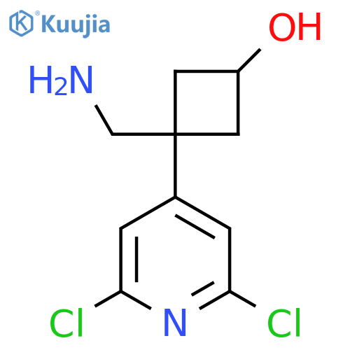 3-(aminomethyl)-3-(2,6-dichloropyridin-4-yl)cyclobutan-1-ol structure