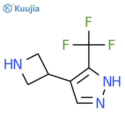 4-(azetidin-3-yl)-3-(trifluoromethyl)-1H-pyrazole structure
