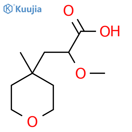 2-methoxy-3-(4-methyloxan-4-yl)propanoic acid structure