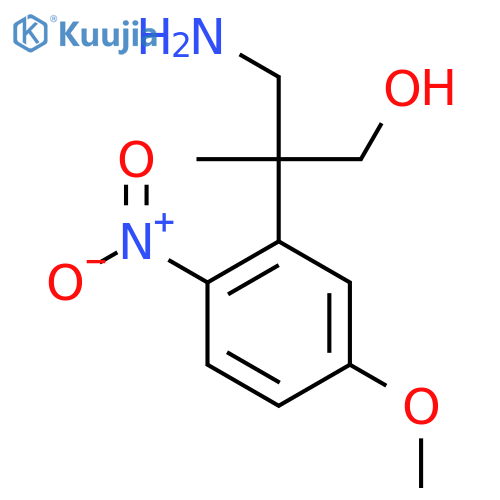 3-amino-2-(5-methoxy-2-nitrophenyl)-2-methylpropan-1-ol structure
