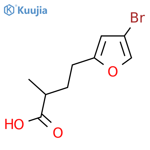 4-(4-bromofuran-2-yl)-2-methylbutanoic acid structure
