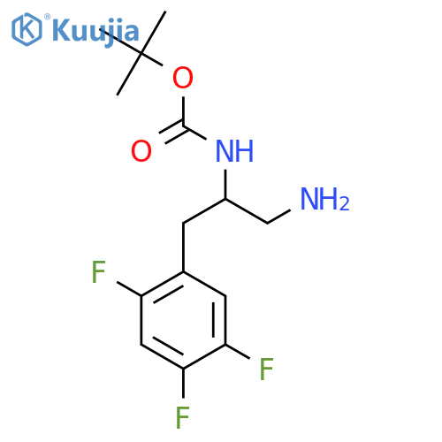tert-butyl N-1-amino-3-(2,4,5-trifluorophenyl)propan-2-ylcarbamate structure