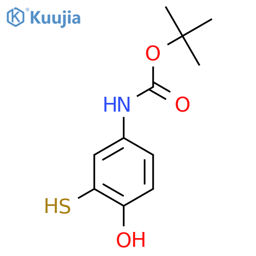 tert-butyl N-(4-hydroxy-3-sulfanylphenyl)carbamate structure