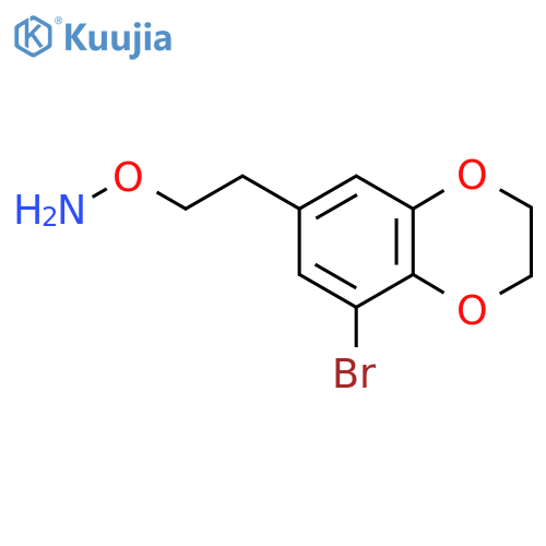 O-2-(8-bromo-2,3-dihydro-1,4-benzodioxin-6-yl)ethylhydroxylamine structure