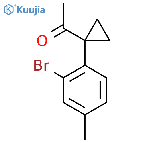 1-[1-(2-Bromo-4-methylphenyl)cyclopropyl]ethan-1-one structure