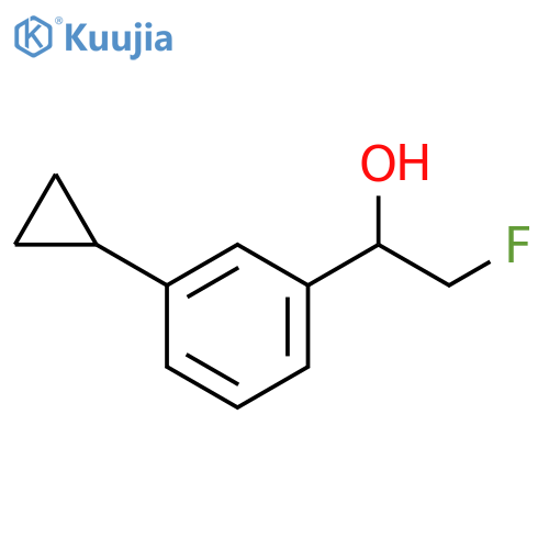 1-(3-cyclopropylphenyl)-2-fluoroethan-1-ol structure