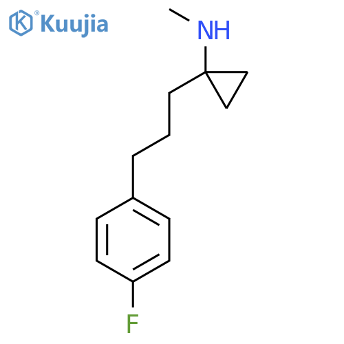 1-3-(4-fluorophenyl)propyl-N-methylcyclopropan-1-amine structure