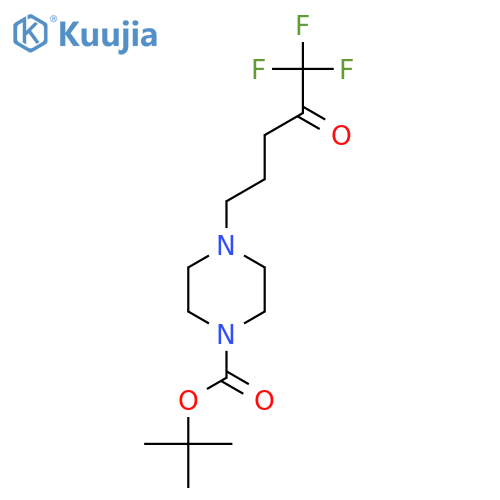 tert-butyl 4-(5,5,5-trifluoro-4-oxopentyl)piperazine-1-carboxylate structure