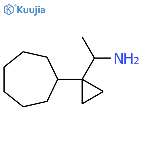 1-(1-cycloheptylcyclopropyl)ethan-1-amine structure