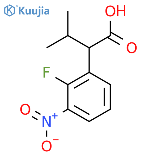2-(2-Fluoro-3-nitrophenyl)-3-methylbutanoic acid structure