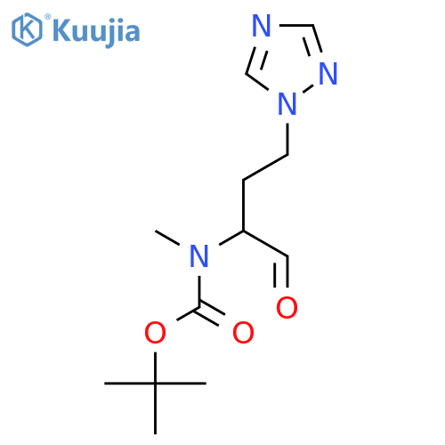 tert-butyl N-methyl-N-1-oxo-4-(1H-1,2,4-triazol-1-yl)butan-2-ylcarbamate structure