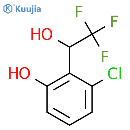 3-chloro-2-(2,2,2-trifluoro-1-hydroxyethyl)phenol structure