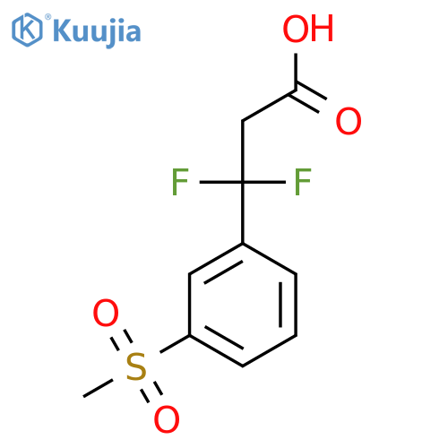 3,3-difluoro-3-(3-methanesulfonylphenyl)propanoic acid structure
