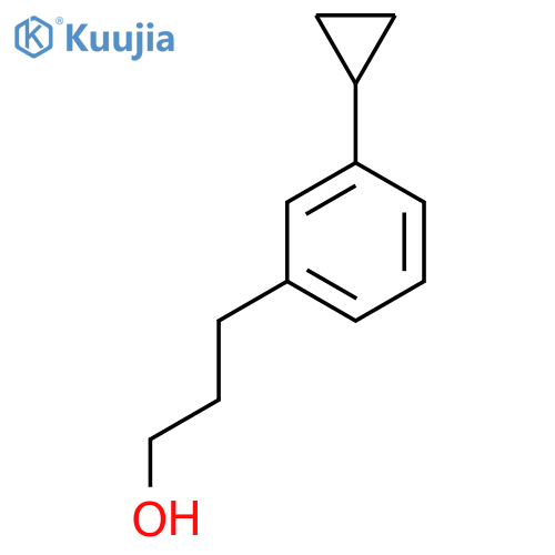 3-(3-cyclopropylphenyl)propan-1-ol structure