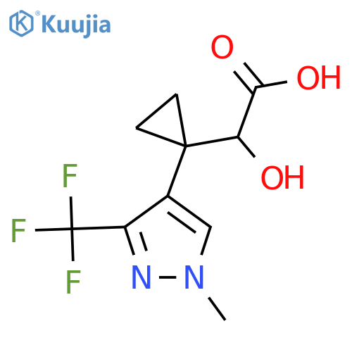 2-hydroxy-2-{1-1-methyl-3-(trifluoromethyl)-1H-pyrazol-4-ylcyclopropyl}acetic acid structure
