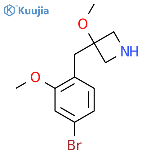 3-[(4-Bromo-2-methoxyphenyl)methyl]-3-methoxyazetidine structure