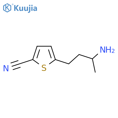 5-(3-aminobutyl)thiophene-2-carbonitrile structure