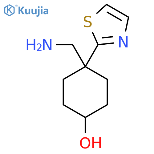 4-(aminomethyl)-4-(1,3-thiazol-2-yl)cyclohexan-1-ol structure