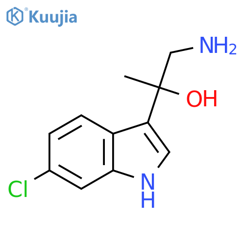 1-amino-2-(6-chloro-1H-indol-3-yl)propan-2-ol structure