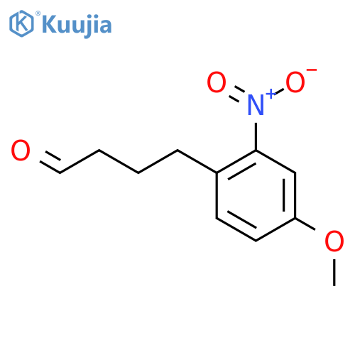 4-(4-methoxy-2-nitrophenyl)butanal structure