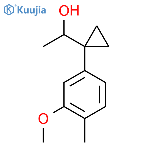 1-1-(3-methoxy-4-methylphenyl)cyclopropylethan-1-ol structure