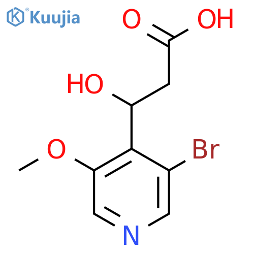 3-(3-bromo-5-methoxypyridin-4-yl)-3-hydroxypropanoic acid structure