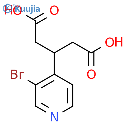 3-(3-bromopyridin-4-yl)pentanedioic acid structure