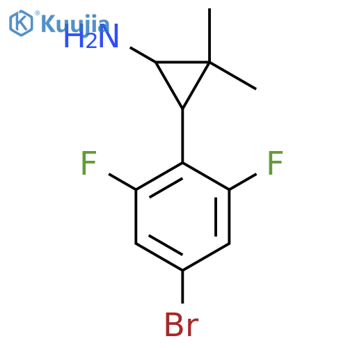 3-(4-bromo-2,6-difluorophenyl)-2,2-dimethylcyclopropan-1-amine structure