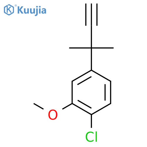 1-chloro-2-methoxy-4-(2-methylbut-3-yn-2-yl)benzene structure