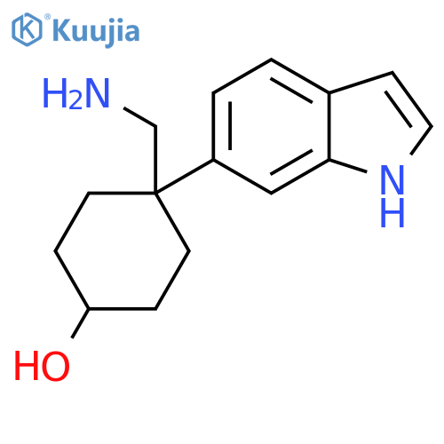 4-(aminomethyl)-4-(1H-indol-6-yl)cyclohexan-1-ol structure
