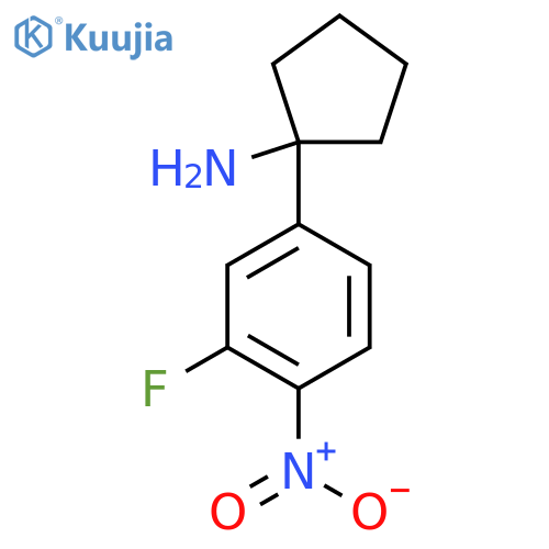 1-(3-fluoro-4-nitrophenyl)cyclopentan-1-amine structure