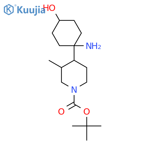 tert-butyl 4-(1-amino-4-hydroxycyclohexyl)-3-methylpiperidine-1-carboxylate structure