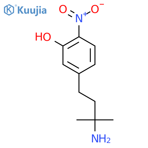 5-(3-Amino-3-methylbutyl)-2-nitrophenol structure