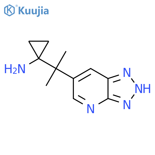 1-(2-{3H-1,2,3triazolo4,5-bpyridin-6-yl}propan-2-yl)cyclopropan-1-amine structure