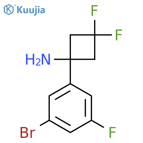 1-(3-bromo-5-fluorophenyl)-3,3-difluorocyclobutan-1-amine structure