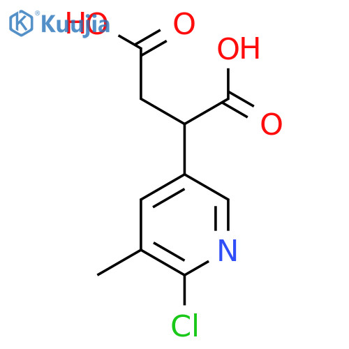2-(6-Chloro-5-methylpyridin-3-yl)butanedioic acid structure