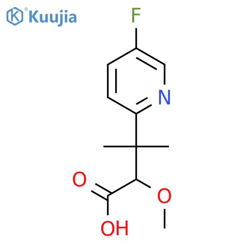 3-(5-fluoropyridin-2-yl)-2-methoxy-3-methylbutanoic acid structure