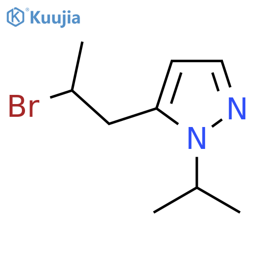 5-(2-bromopropyl)-1-(propan-2-yl)-1H-pyrazole structure