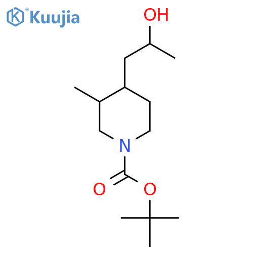 tert-butyl 4-(2-hydroxypropyl)-3-methylpiperidine-1-carboxylate structure