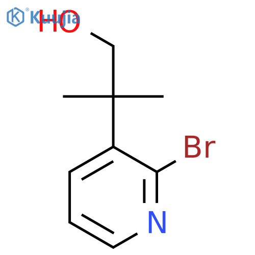2-(2-bromopyridin-3-yl)-2-methylpropan-1-ol structure