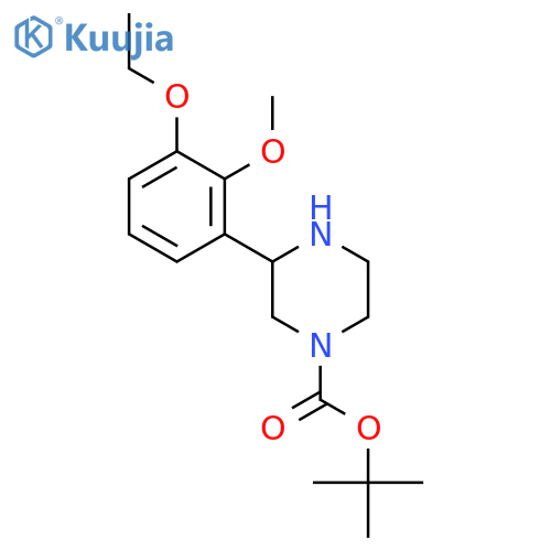 tert-butyl 3-(3-ethoxy-2-methoxyphenyl)piperazine-1-carboxylate structure