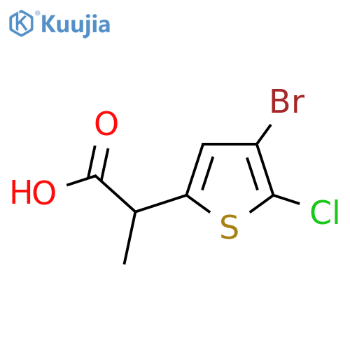 2-(4-bromo-5-chlorothiophen-2-yl)propanoic acid structure