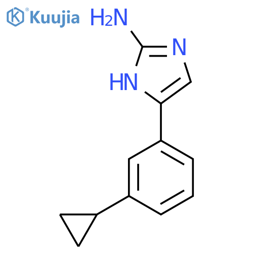 5-(3-cyclopropylphenyl)-1H-imidazol-2-amine structure