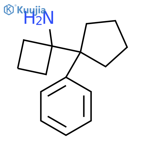 1-(1-phenylcyclopentyl)cyclobutan-1-amine structure