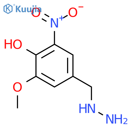 4-(hydrazinylmethyl)-2-methoxy-6-nitrophenol structure