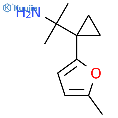 2-1-(5-methylfuran-2-yl)cyclopropylpropan-2-amine structure