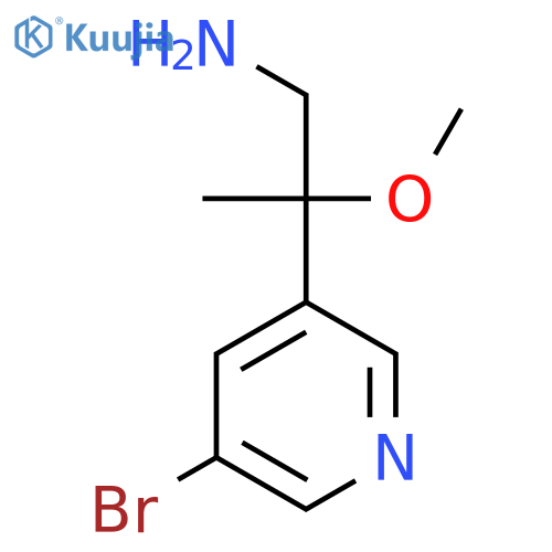 2-(5-bromopyridin-3-yl)-2-methoxypropan-1-amine structure