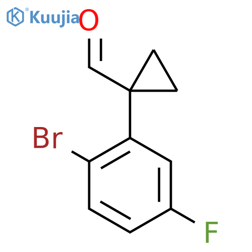1-(2-bromo-5-fluorophenyl)cyclopropane-1-carbaldehyde structure