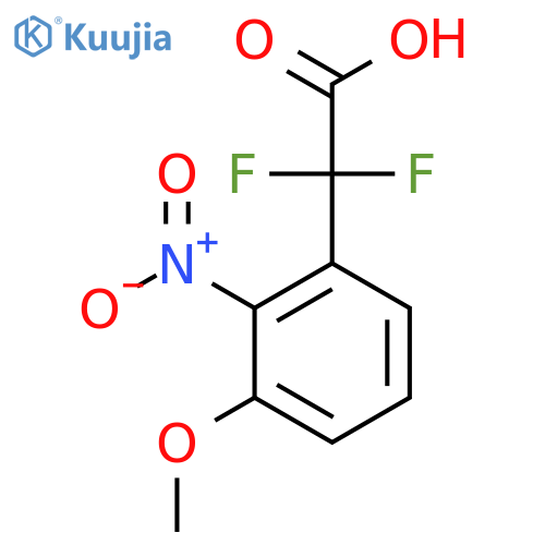2,2-difluoro-2-(3-methoxy-2-nitrophenyl)acetic acid structure