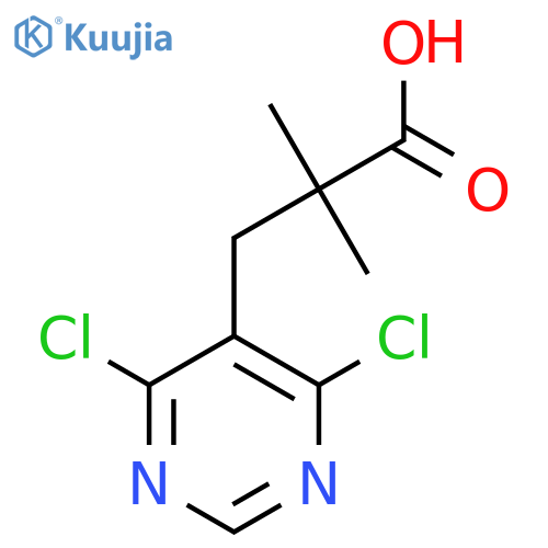 3-(4,6-dichloropyrimidin-5-yl)-2,2-dimethylpropanoic acid structure